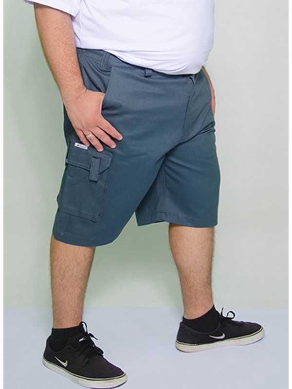 Bermuda Brim 1/2 cós de Elástico Chumbo