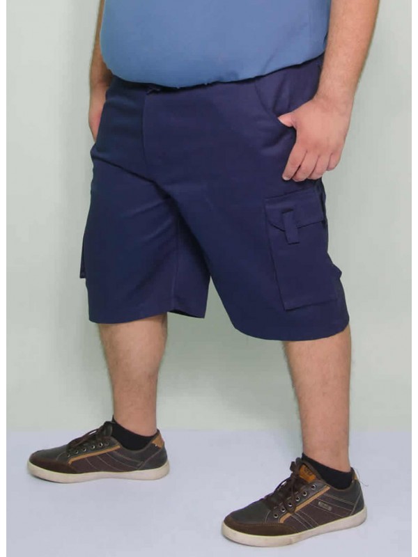 Bermuda Brim 1/2 cós de Elástico Marinho