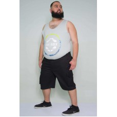 Bermuda Brim 1/2 cós de Elástico Preto