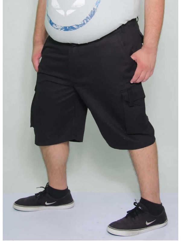 Bermuda Brim 1/2 cós de Elástico Preto