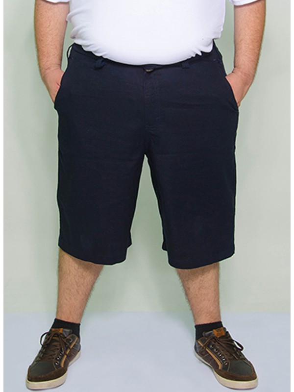 Bermuda Linho 1/2 cós de Elástico Marinho