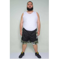 Shorts Tactel com Detalhe Floral Verde