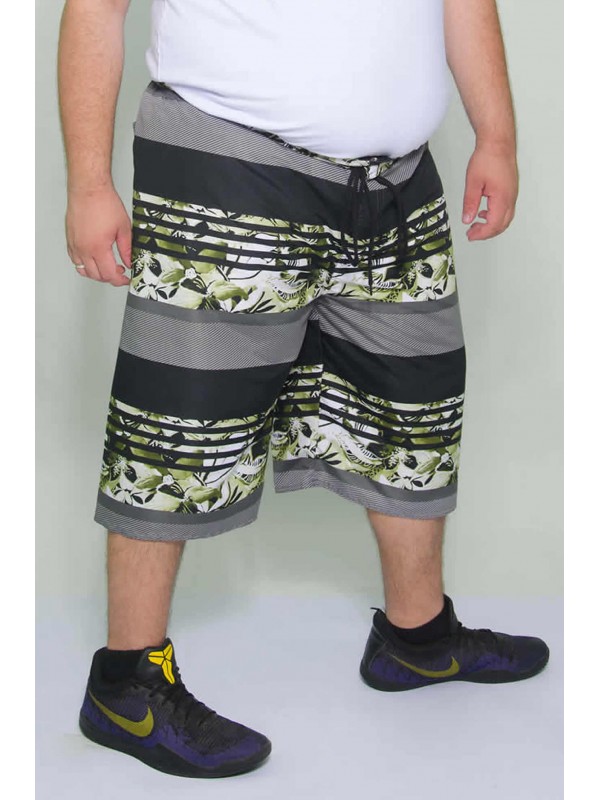 Bermuda Tactel Estampado Verde