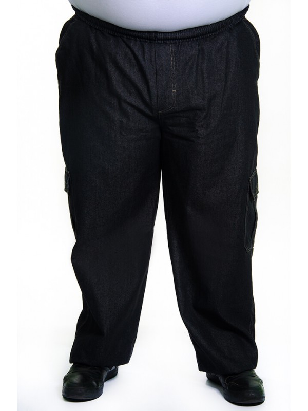 Calça Jeans com Elástico na Cintura Preta