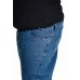 Calça Jeans com Elastano Plus Size  Azul Tradicional