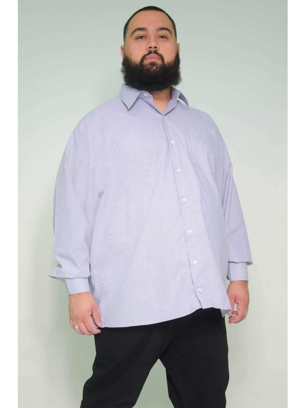 Camisa Social Manga Longa Plus Size Listrada