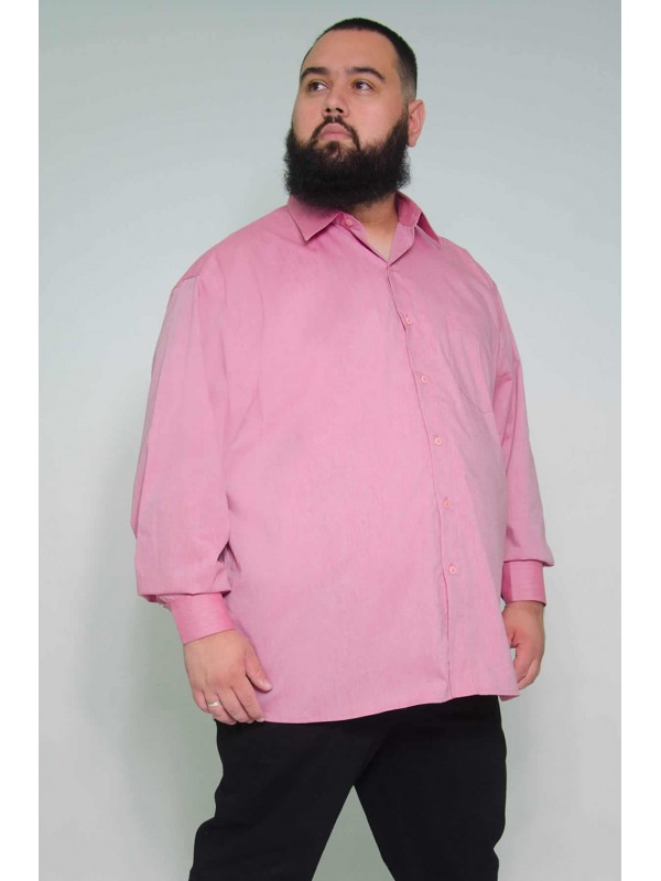 Camisa Social Manga Longa Plus Size Vermelha