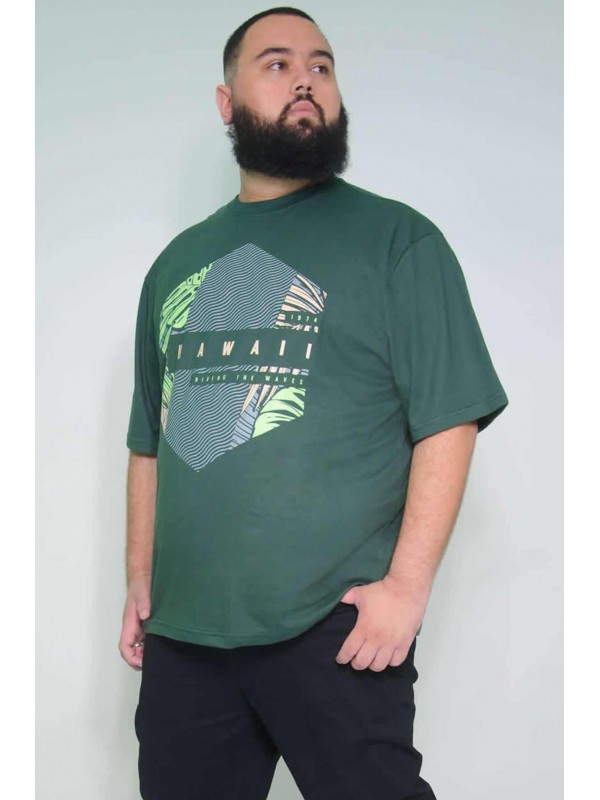 Camiseta Plus Size Hawai Militar