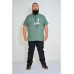 Camiseta Plus Size Urso Mescla Militar