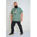 Camiseta Plus Size Urso Mescla Militar