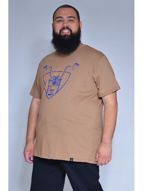 Camiseta Plus Size American Classic Caqui