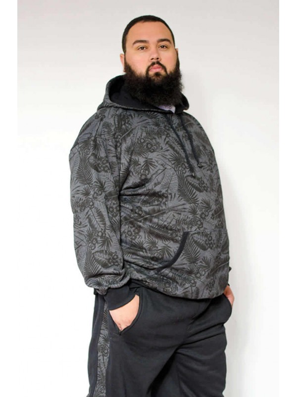 Blusão Moleton Canguru Estampado Plus Size