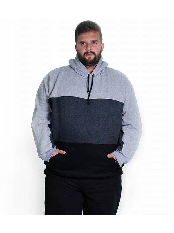 Blusão Moleton Plus Size com Recortes 