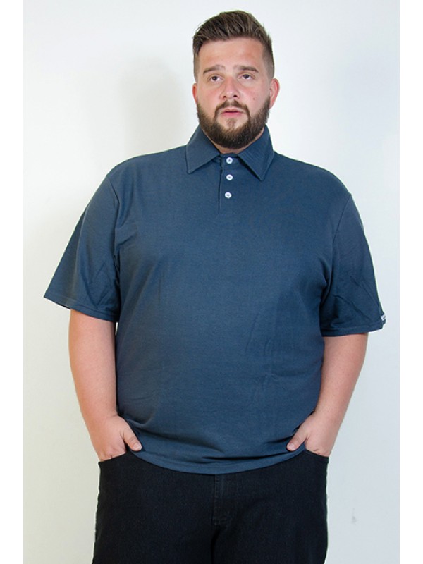 Camiseta Polo Plus Size Petróleo