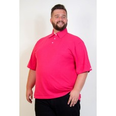 Camiseta Polo Plus Size Pink
