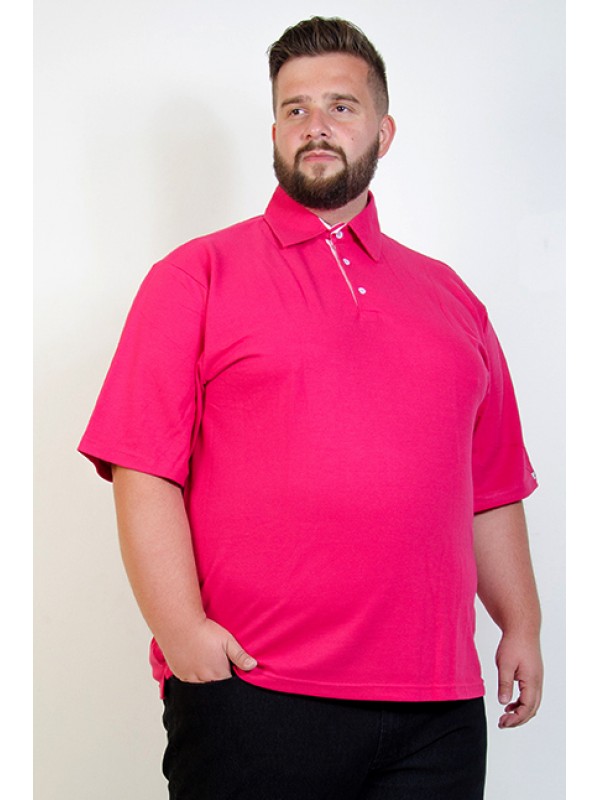 Camiseta Polo Plus Size Pink