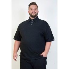 Camiseta Polo Plus Size Preta