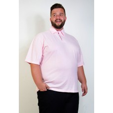 Camiseta Polo Plus Size Rosa