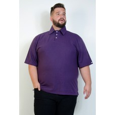 Camiseta Polo Plus Size Berinjela