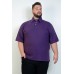 Camiseta Polo Plus Size Berinjela