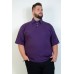 Camiseta Polo Plus Size Berinjela