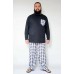 Pijama Xadrez Plus Size Branco