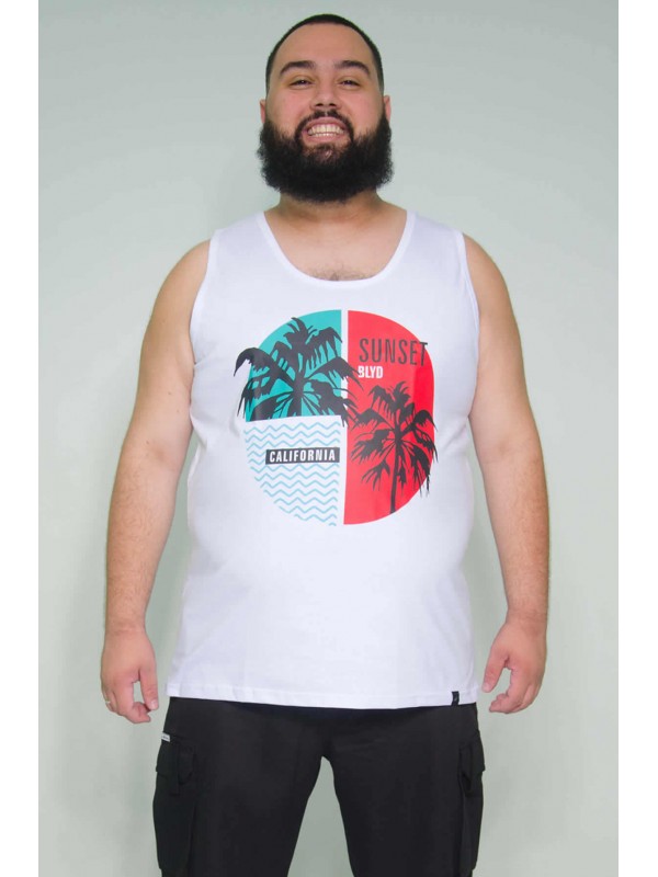 Regata Plus Size Sunset Branca