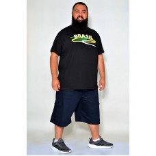 Camiseta Brasil Plus Size Preta