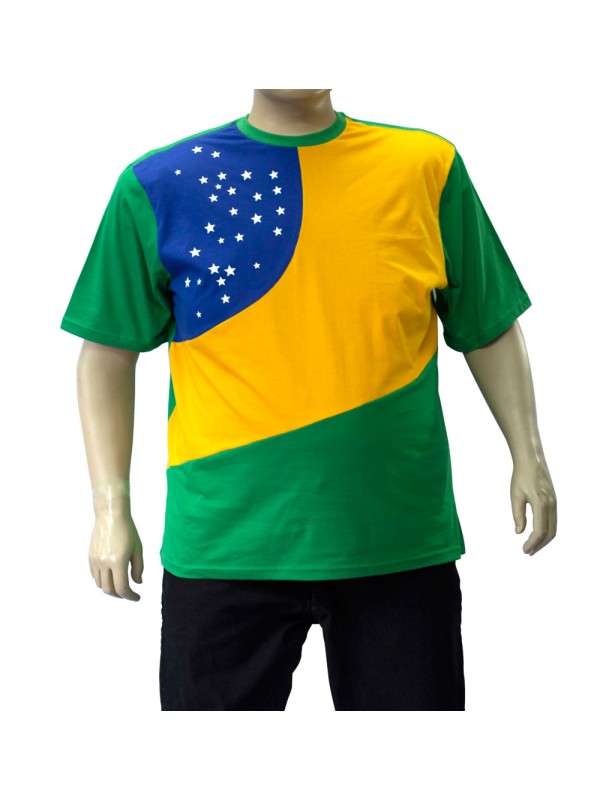 Camiseta Brasil Estrela Plus Size Verde