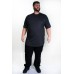 Camiseta Plus Size LongLine Básica Grafite