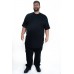 Camiseta Plus Size LongLine Básica Preta
