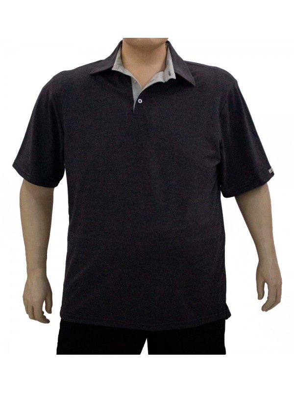 Camiseta Polo Plus Size Grafite