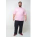 Camiseta Básica Plus Size Rosa