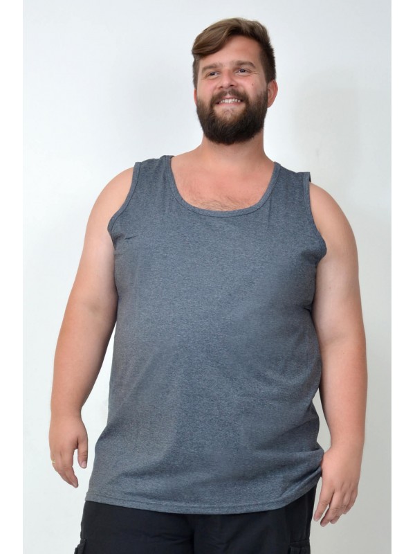 Regata Básica Plus Size Grafite