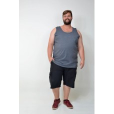 Regata Básica Plus Size Grafite