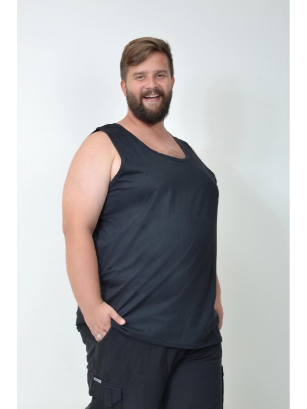Regata Básica Plus Size Preta