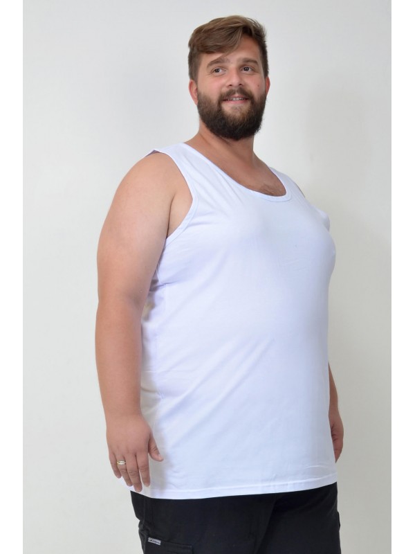 Regata Básica Plus Size Branca