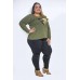 Blusa Manga Longa Moletinho com Aplique Musgo 