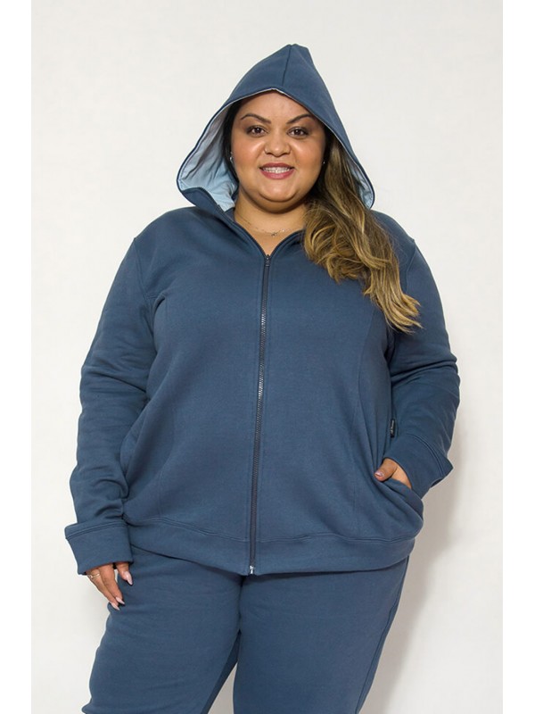 Blusão Moletom Jeans