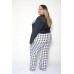 Pijama Feminino Xadrez Plus Size Branco