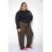 Pijama Feminino Xadrez Plus Size Marrom