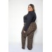 Pijama Feminino Xadrez Plus Size Marrom