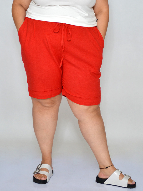Bermuda de Linho Terra Cota