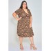 Vestido Pareô Animal Print Caranelo Vestido Pareô Animal Print Caranelo