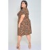 Vestido Pareô Animal Print Caranelo Vestido Pareô Animal Print Caranelo
