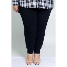 Calça Legging com Zíper Plus Size