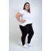 Calça Legging Plus Size Café