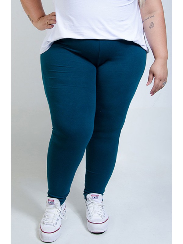 Calça Legging Plus Size Petróleo